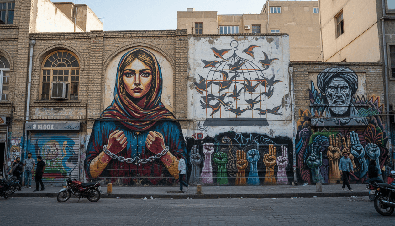 découvrez comment le street art à téhéran transforme les murs de la ville en puissants espaces de revendication politique, mêlant créativité et contestation sociale.